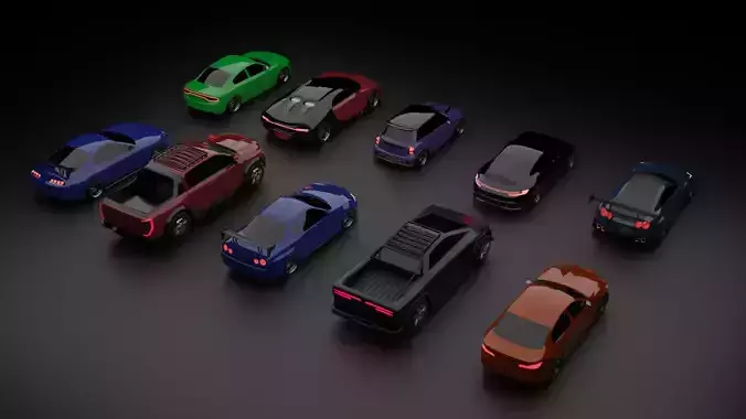 Cars for Arcade and Demolition Racing Games