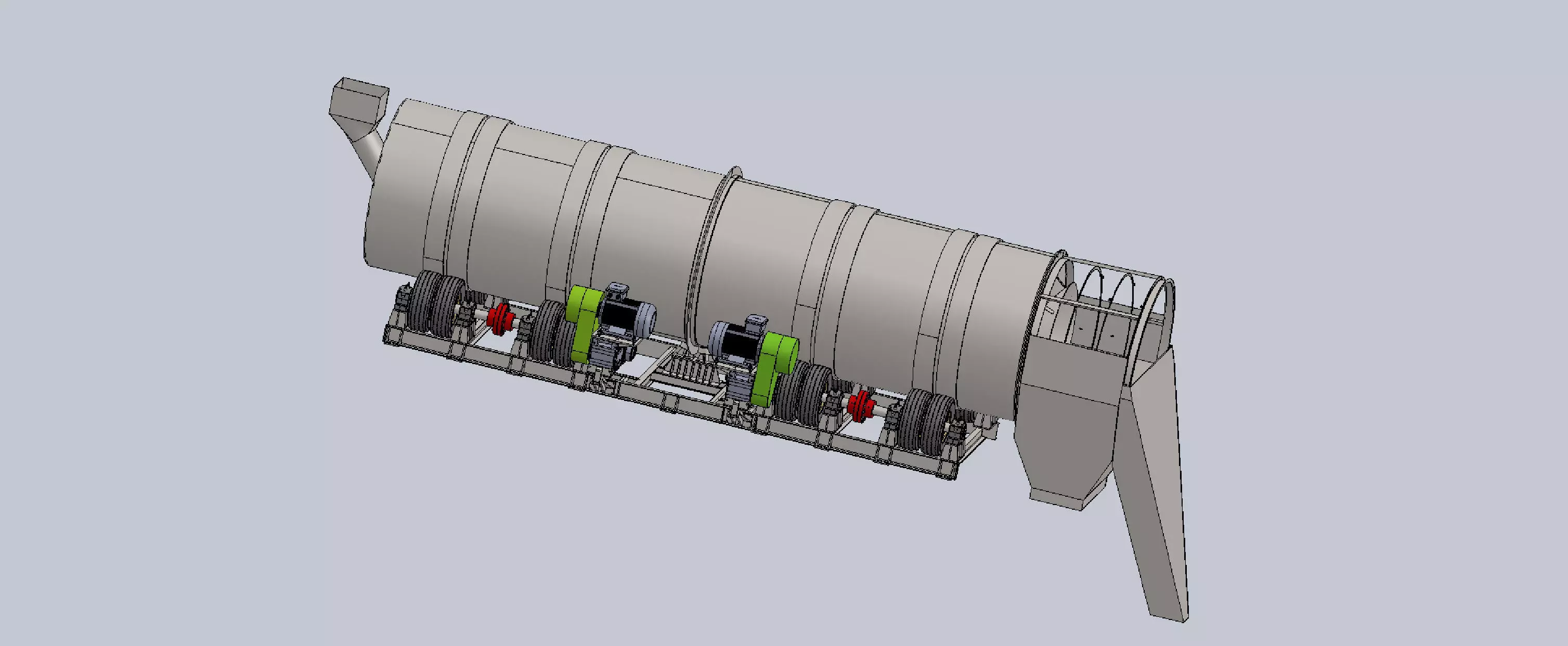 DRUM WASHING AND SCREENING 3000X12000 mm 3D model