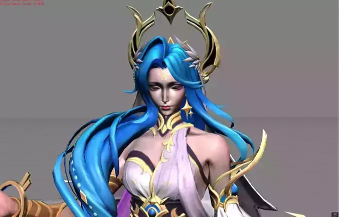 Aurora Veil of the Celestials Low-poly 3D model