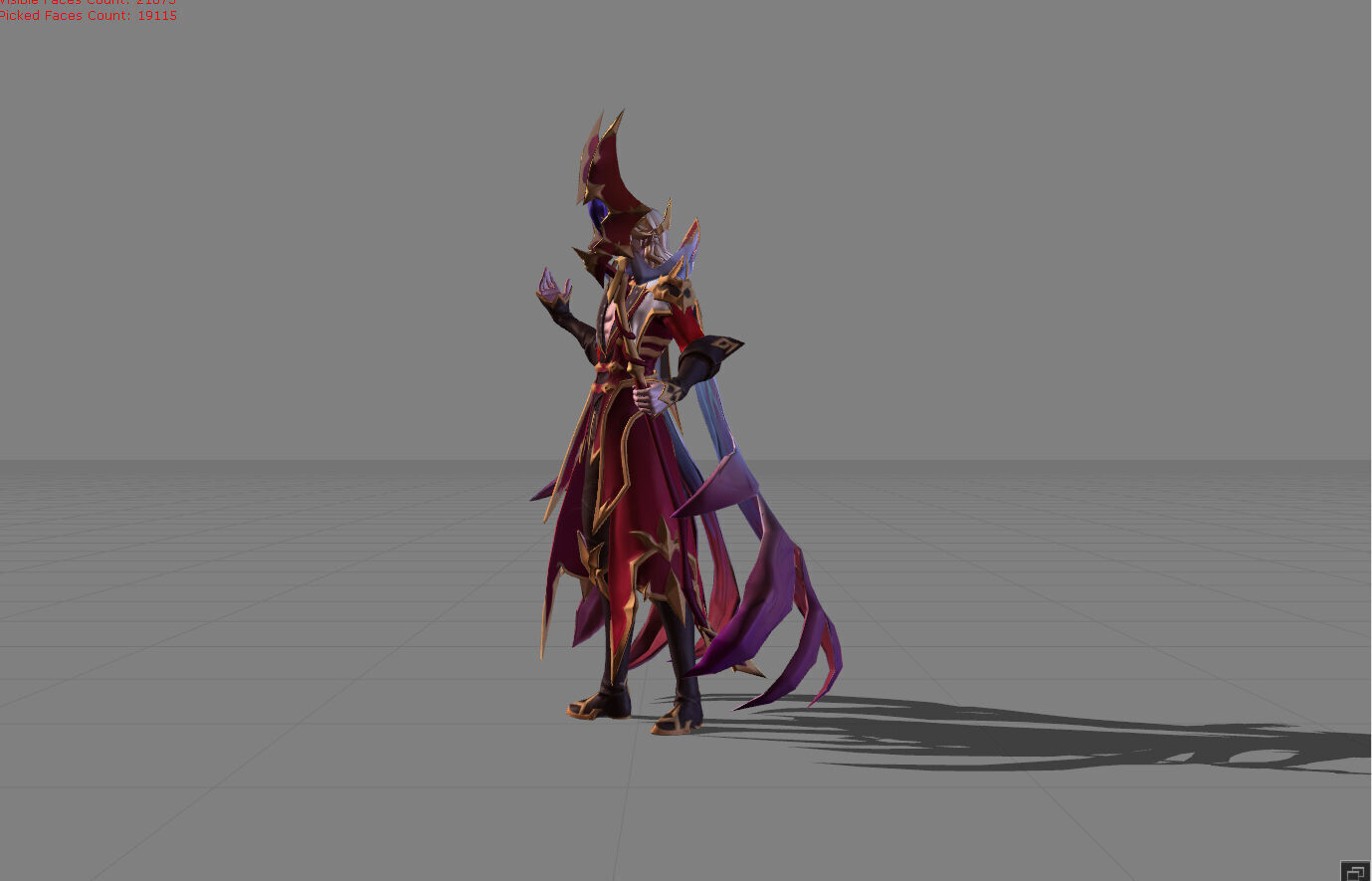Cecilion Crimson Wings Low-poly 3D model_3