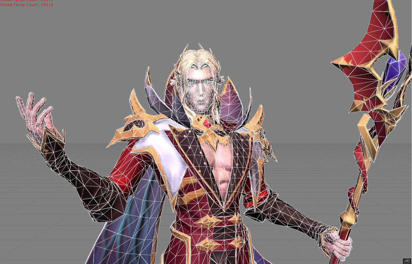 Cecilion Crimson Wings Low-poly 3D model_5