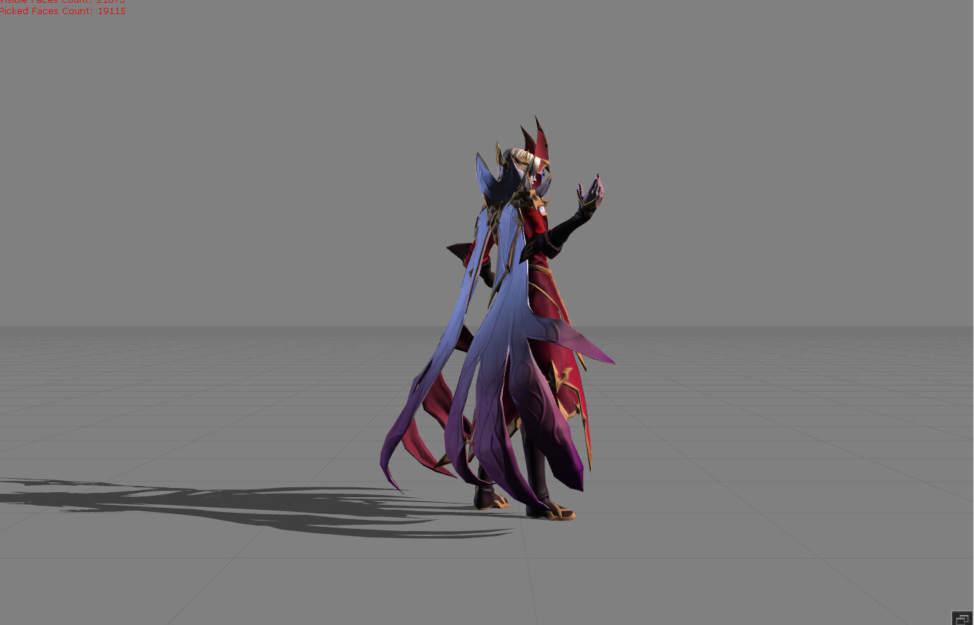 Cecilion Crimson Wings Low-poly 3D model_2