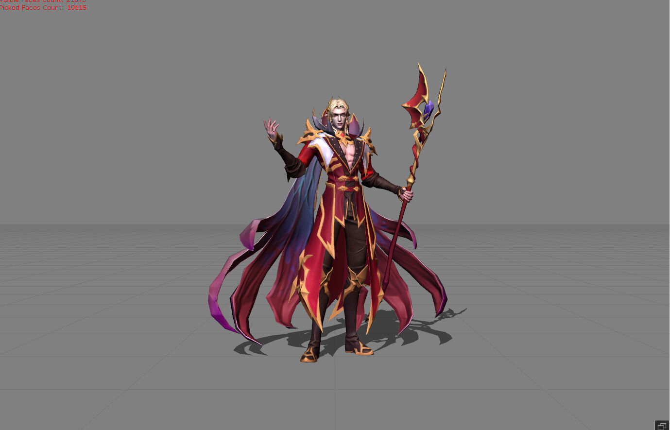 Cecilion Crimson Wings Low-poly 3D model_1