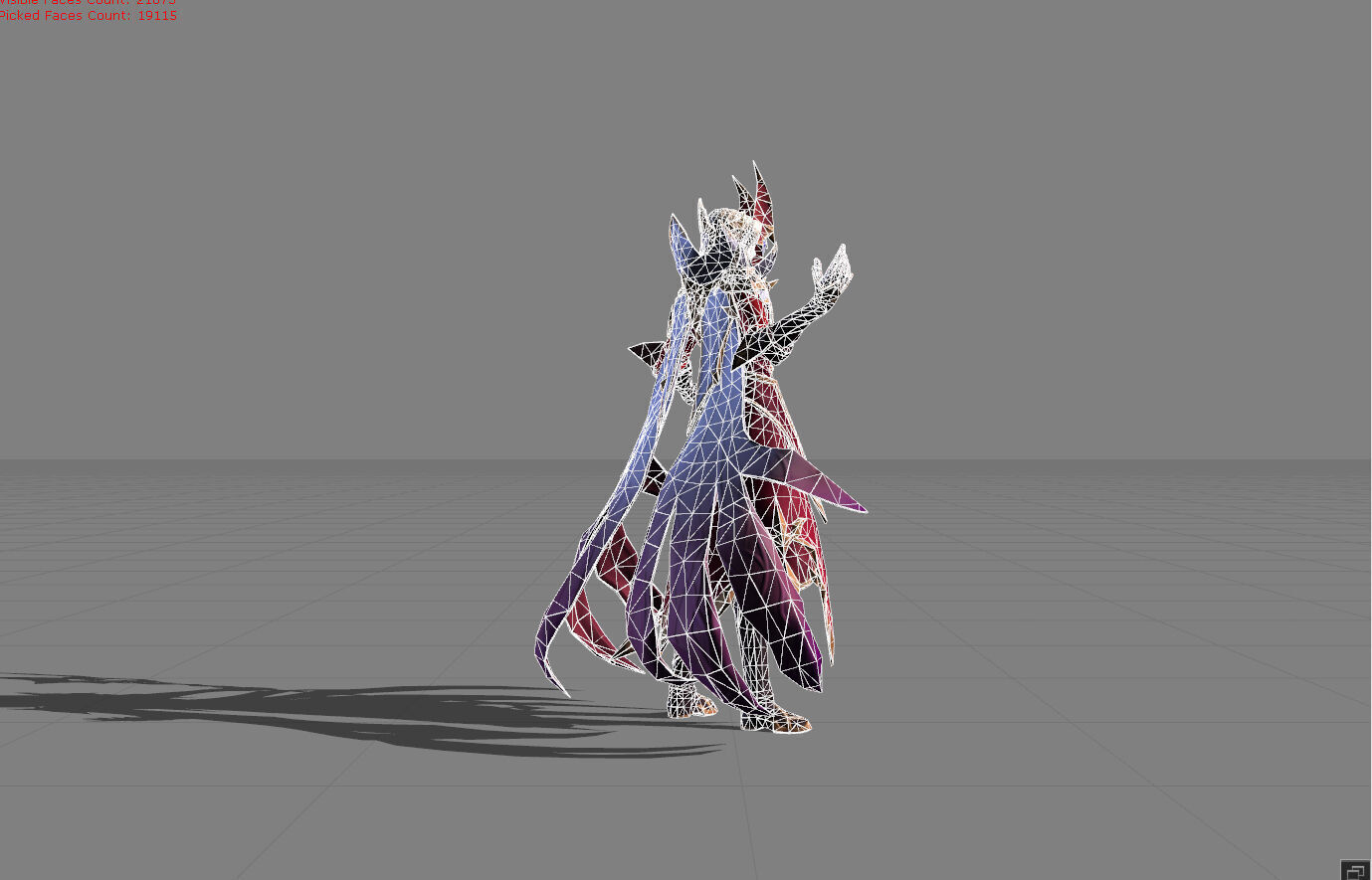 Cecilion Crimson Wings Low-poly 3D model_7