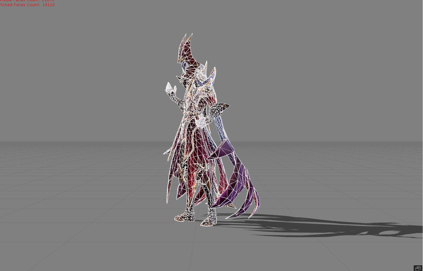 Cecilion Crimson Wings Low-poly 3D model_8