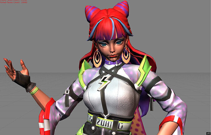 Esmeralda Astral Muse Low-poly 3D model