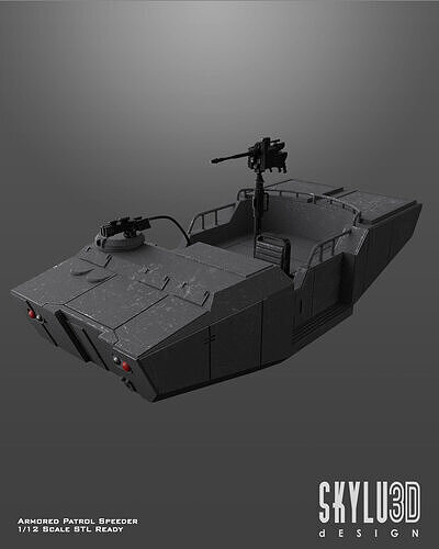Imperial Armored Speeder One12 Scale 3D Files 3D print model