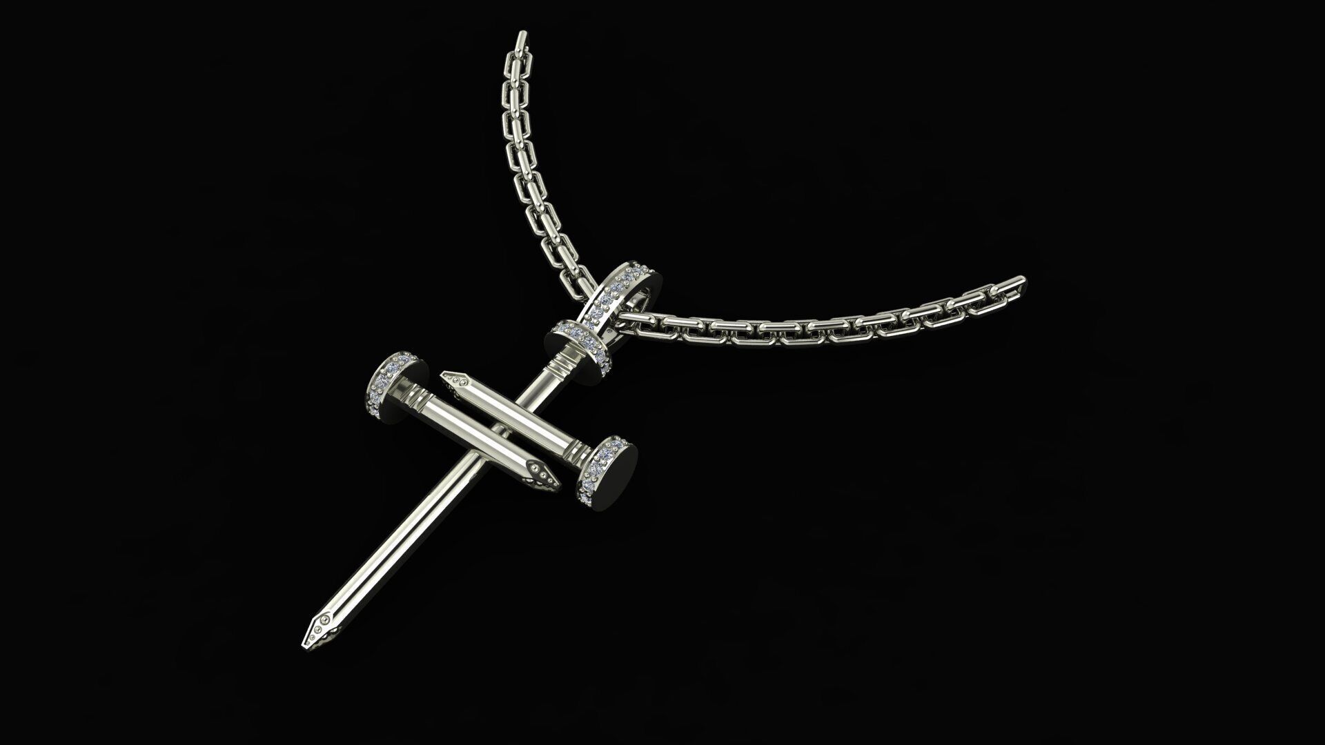  Cartier Elegant Cross a Nail Printing Model 3D print model_6