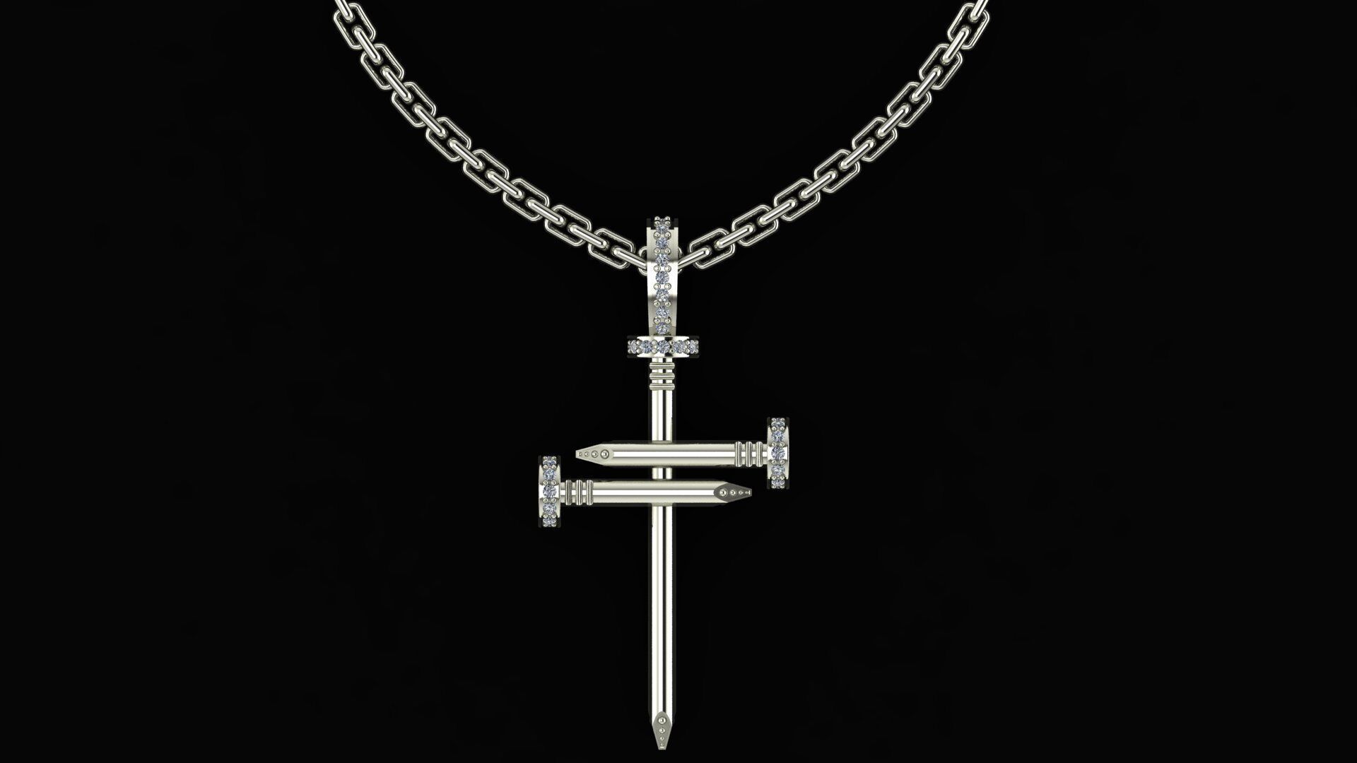  Cartier Elegant Cross a Nail Printing Model 3D print model_8