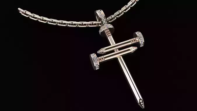  Cartier Elegant Cross a Nail Printing Model