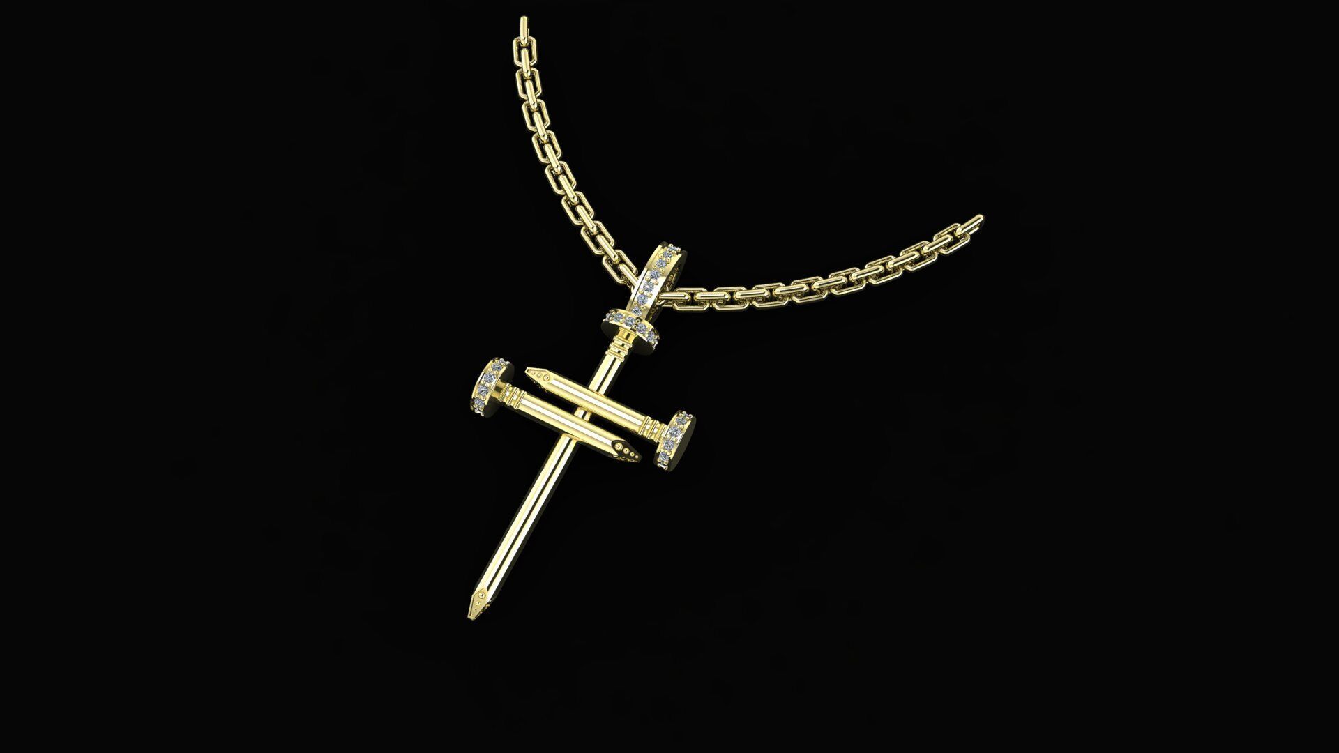  Cartier Elegant Cross a Nail Printing Model 3D print model_4