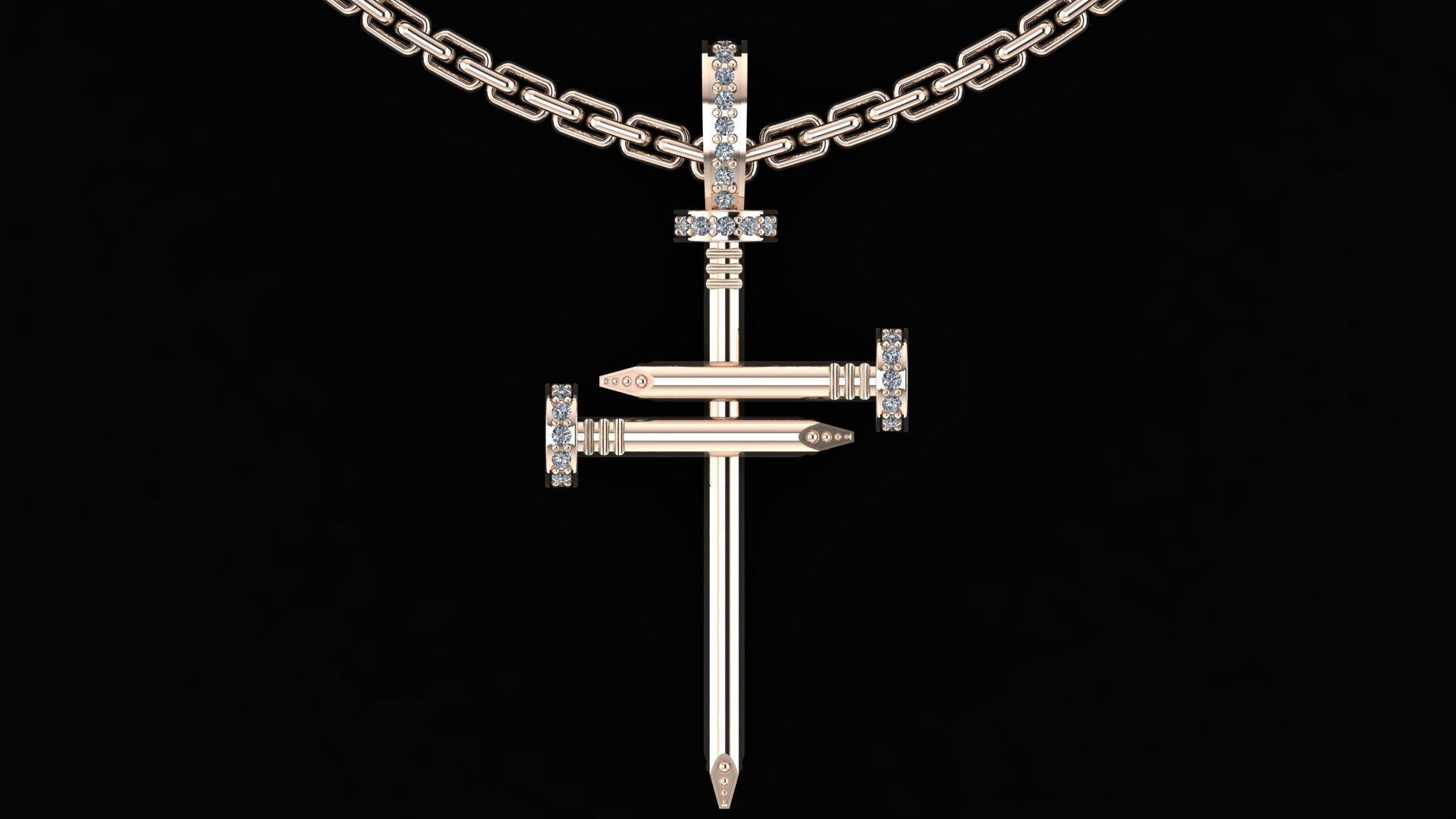  Cartier Elegant Cross a Nail Printing Model 3D print model_3