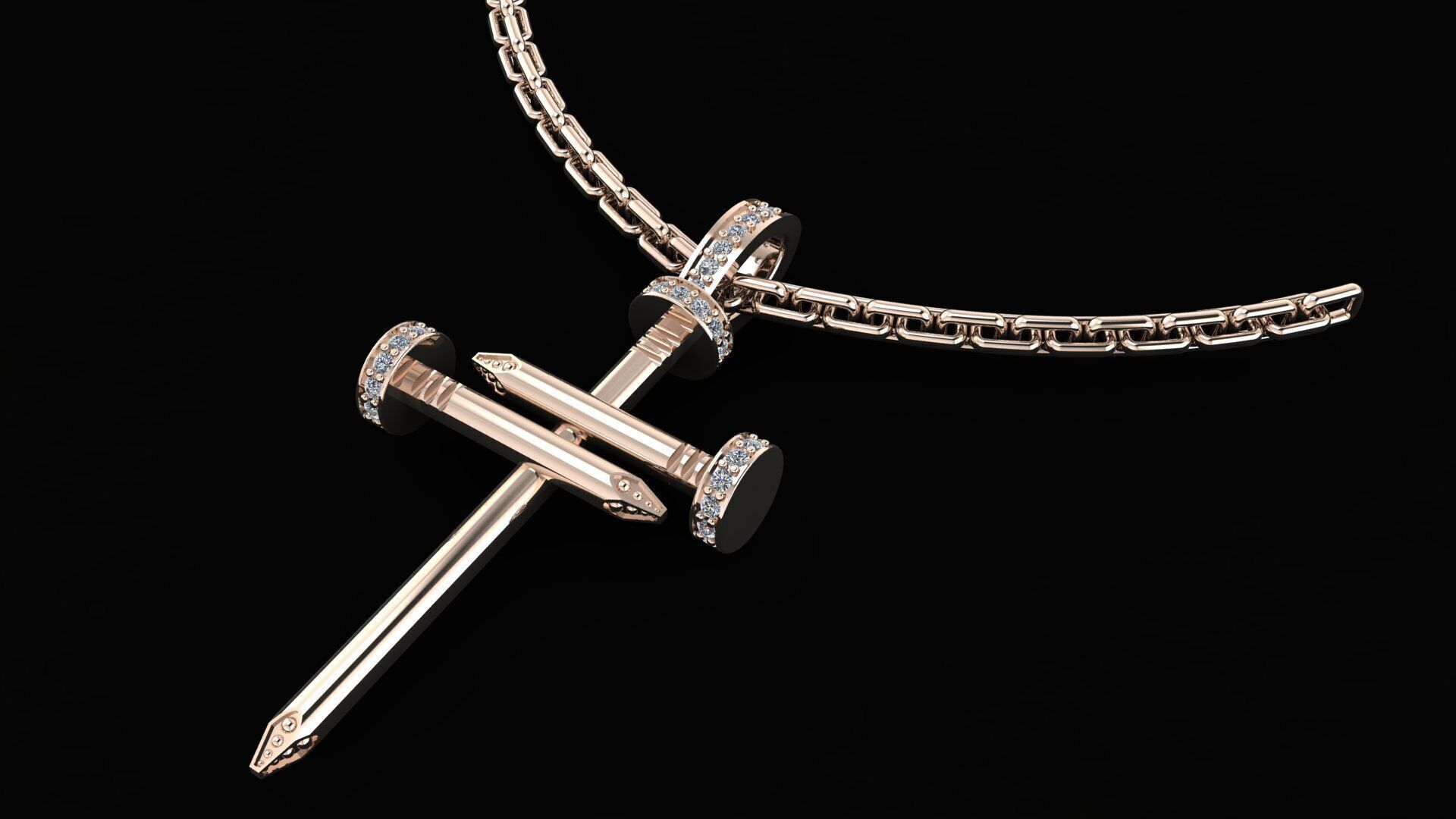  Cartier Elegant Cross a Nail Printing Model 3D print model_9