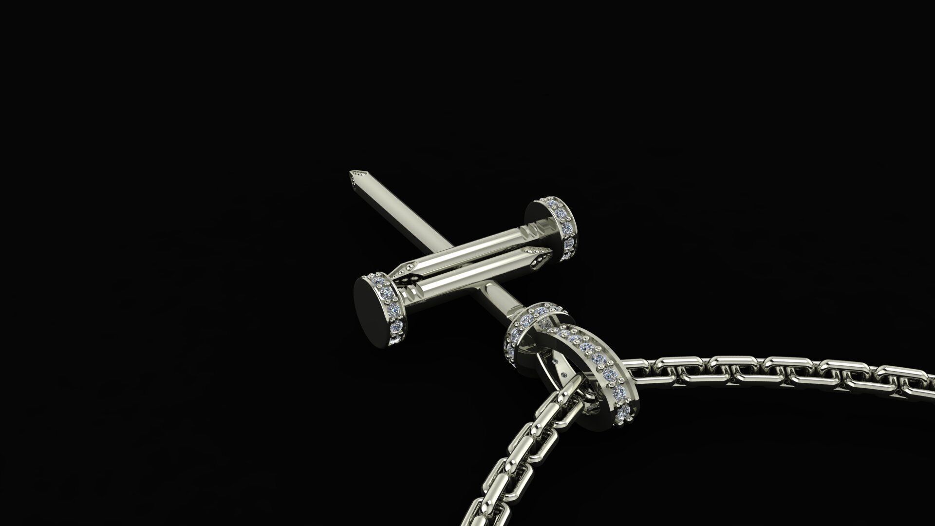 Cartier Elegant Cross a Nail Printing Model 3D print model_5
