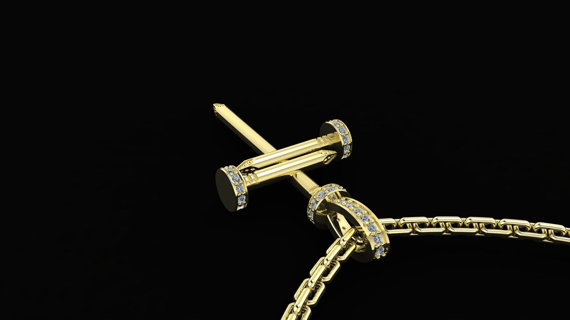  Cartier Elegant Cross a Nail Printing Model 3D print model_7