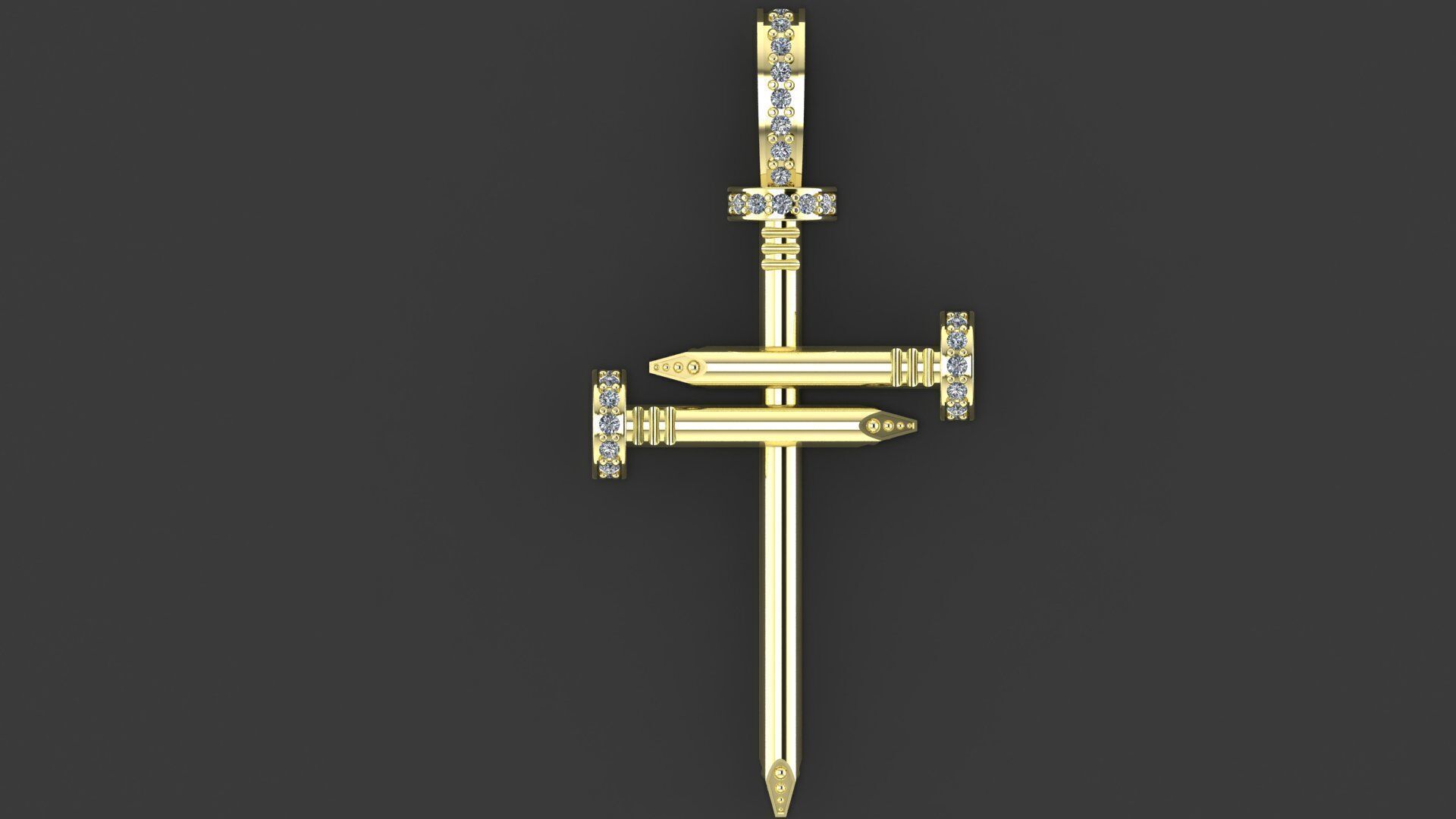  Cartier Elegant Cross a Nail Printing Model 3D print model_1