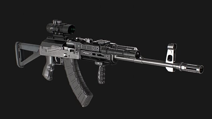AK 47  Low-poly 3D model