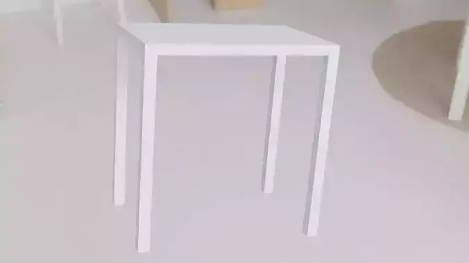 Simple Modern Table Low Poly Game Ready Blender FBX OBJ