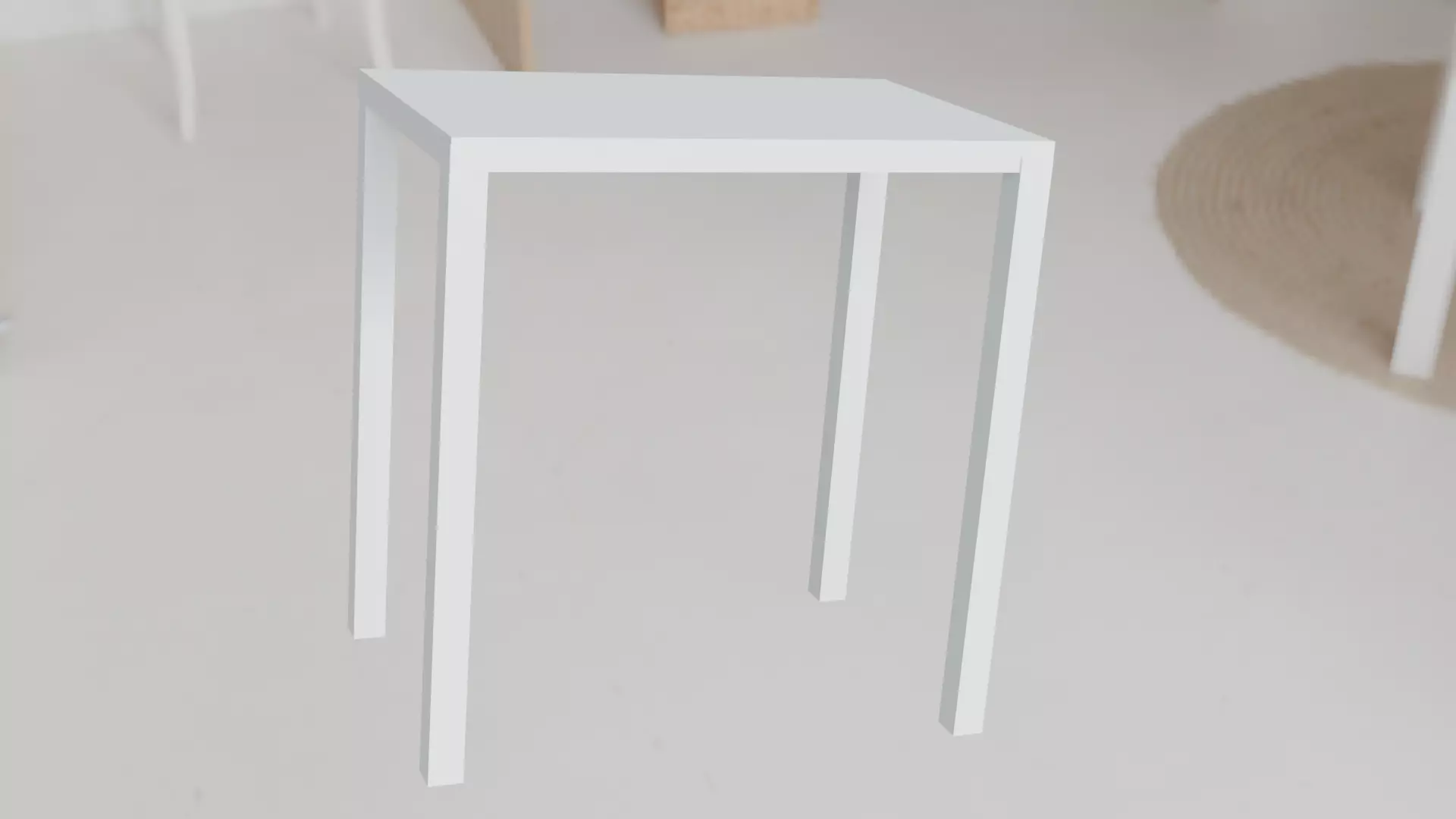 Simple Modern Table Low Poly Game Ready Blender FBX OBJ Low-poly 3D model_0