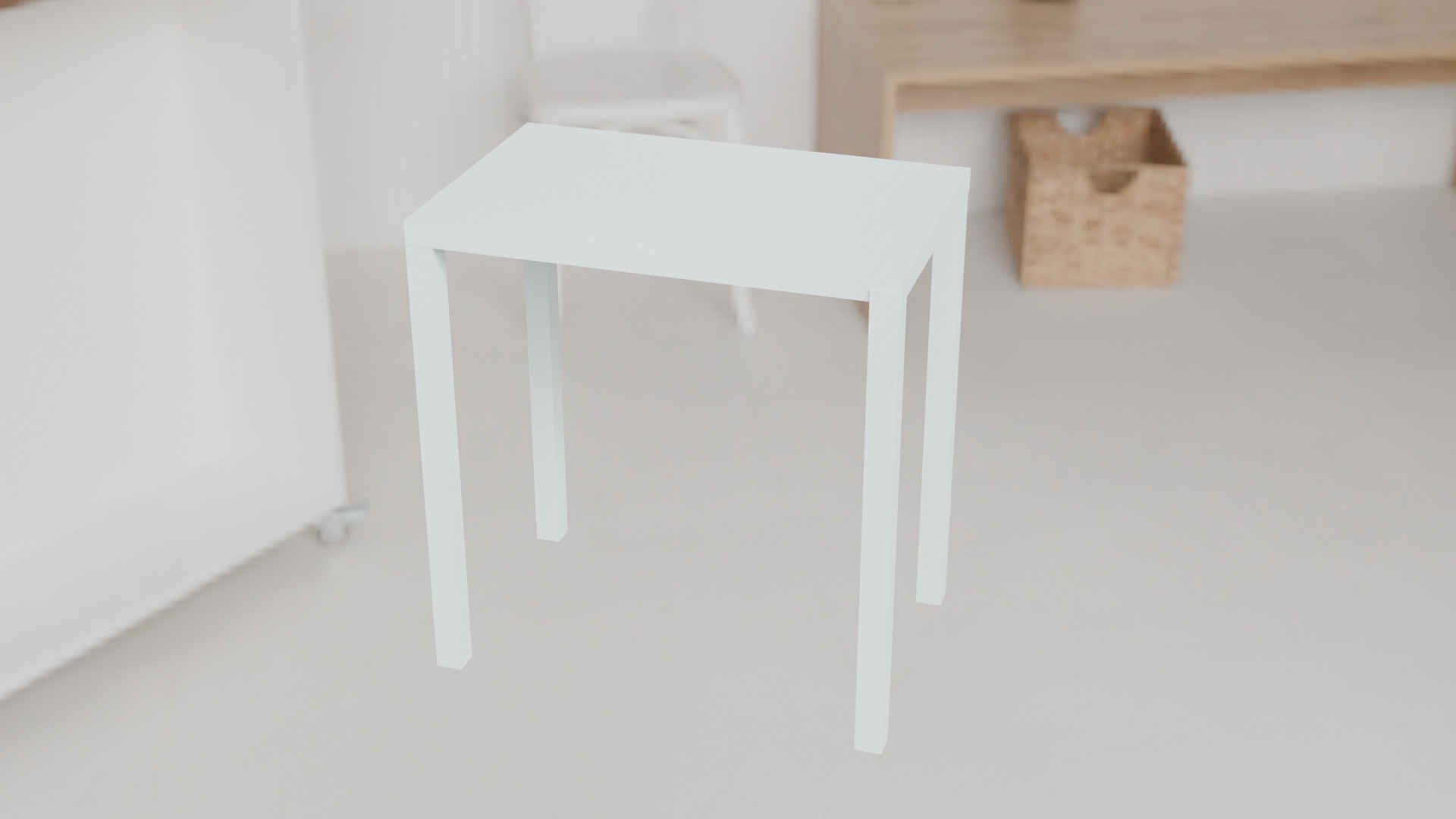 Simple Modern Table Low Poly Game Ready Blender FBX OBJ Low-poly 3D model_1