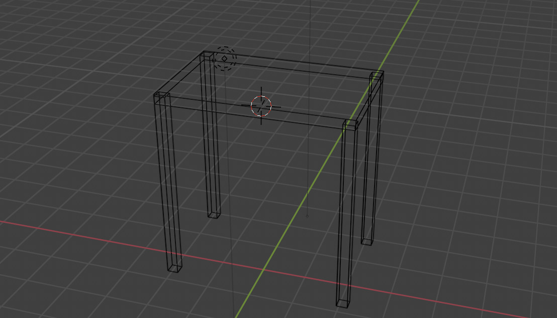 Simple Modern Table Low Poly Game Ready Blender FBX OBJ Low-poly 3D model_2
