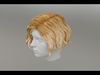 3d Female hair - Wavy French Bob Low-poly 3D model_1