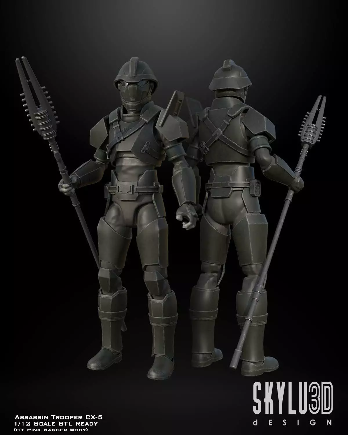 Asssassin Trooper CX-5 Armor One12 Scale Customs STL Files 3D print model_0