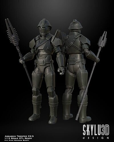Asssassin Trooper CX-5 Armor One12 Scale Customs STL Files 3D print model