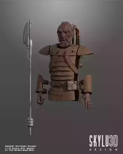 Desert Outpost Guard One12 Scale Custom STL Files