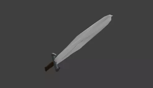 Medieval Fantasy Sword Game Ready Lowpoly Model Free low-poly 3D model