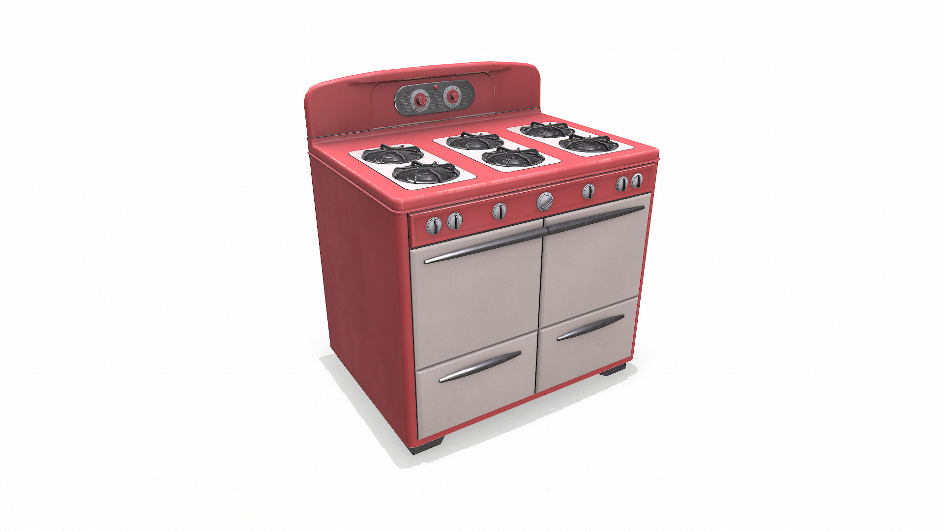 Old Vintage Stove Low-poly PBR Low-poly 3D model_2
