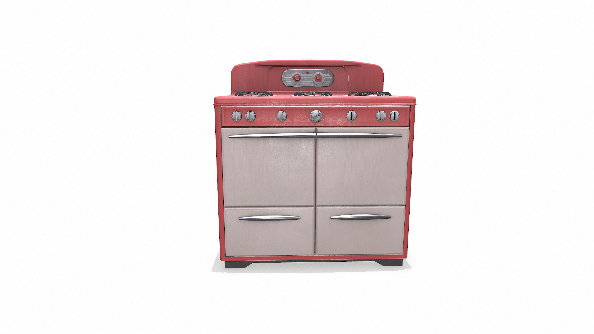 Old Vintage Stove Low-poly PBR Low-poly 3D model_3