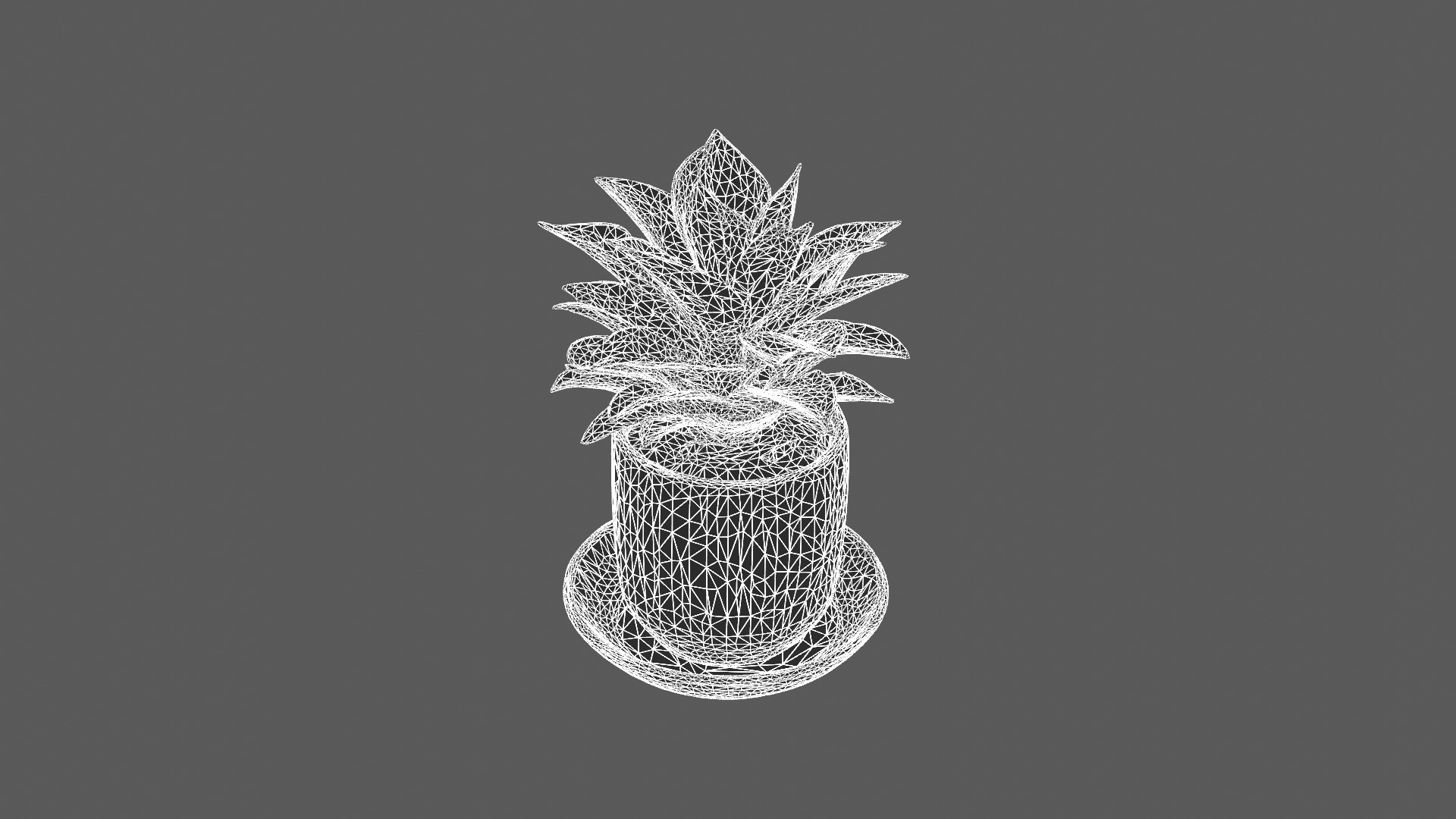 Modern Green Potted Plant 3D Model 3D model_8