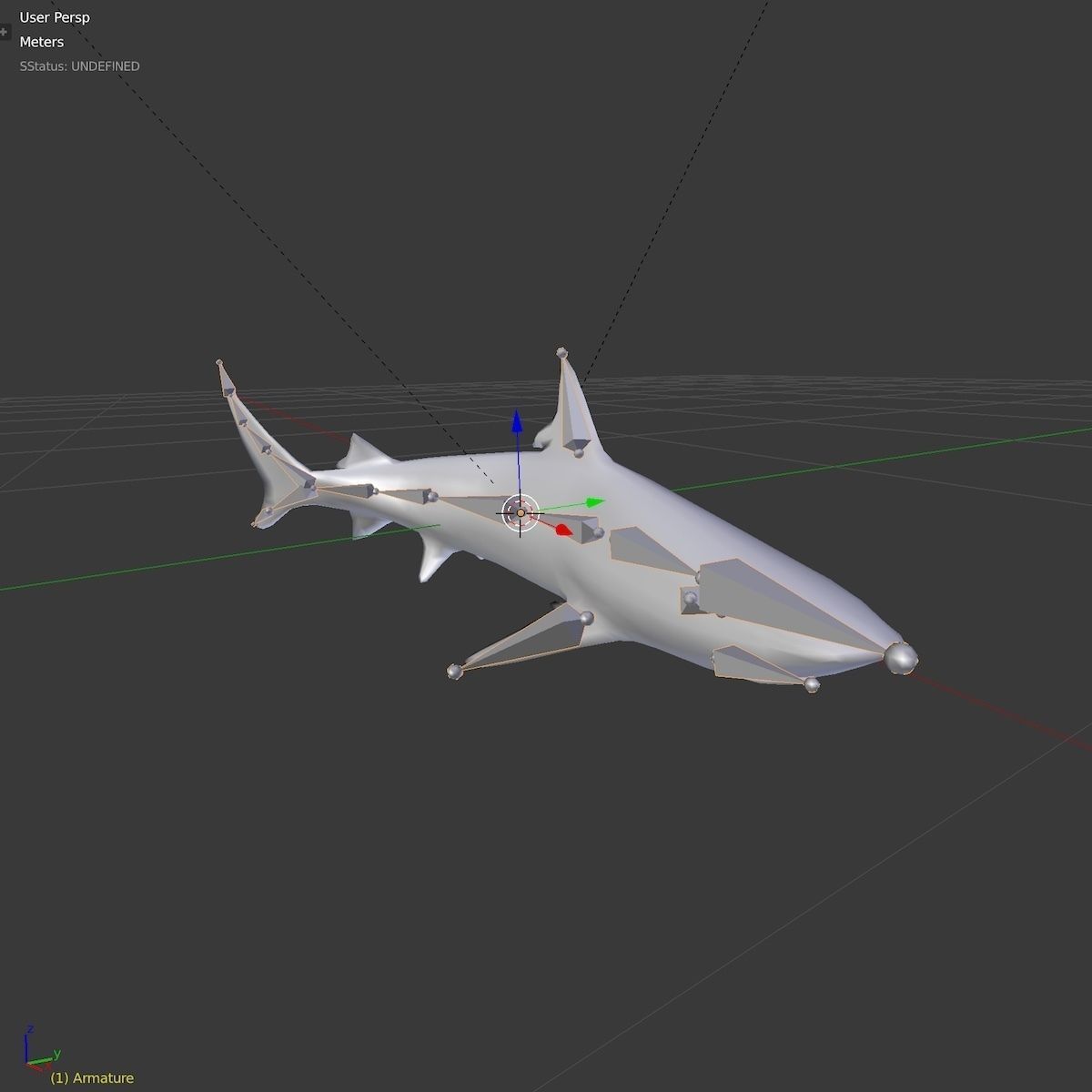 Blacktip Reef Shark Low-poly 3D model_17