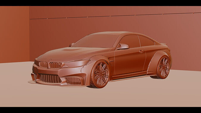 Urban Parking Low-poly 3D model 4