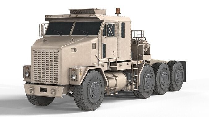 Oshkosh M1070 Army Tank Transporter Low-poly 3D model