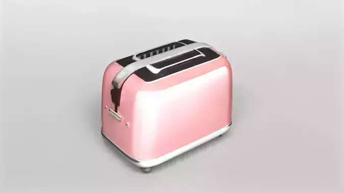 Retro Pink Toaster 3D Model