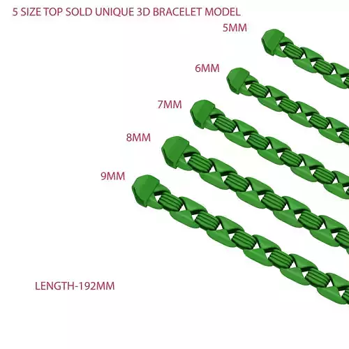 5 SIZE STRICK TOP SOLD UNIQUE 3D BRACELET MODEL 3D Model Collection
