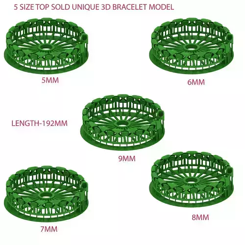 5 SIZE SPIRAL TOP SOLD UNIQUE 3D BRACELET MODEL 