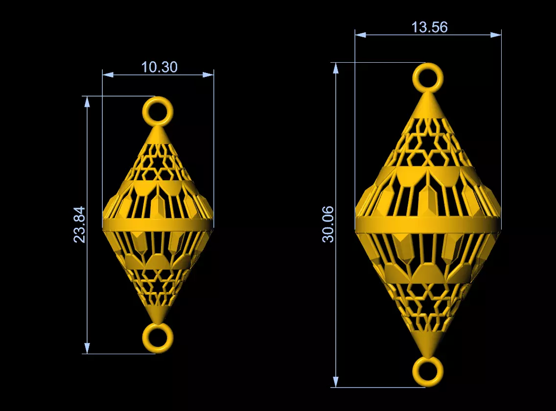 Arabic Paras Golden Beads for necklace making 3D print model