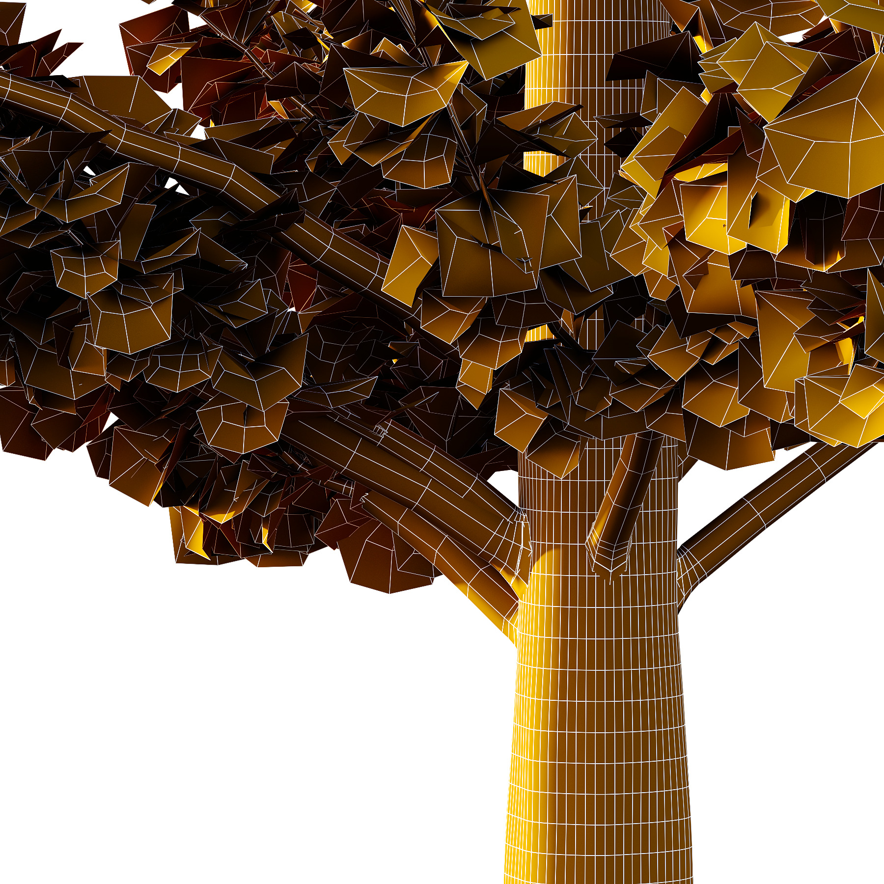 Maidenhair Ginkgo Biloba Tree 03 3D model_4