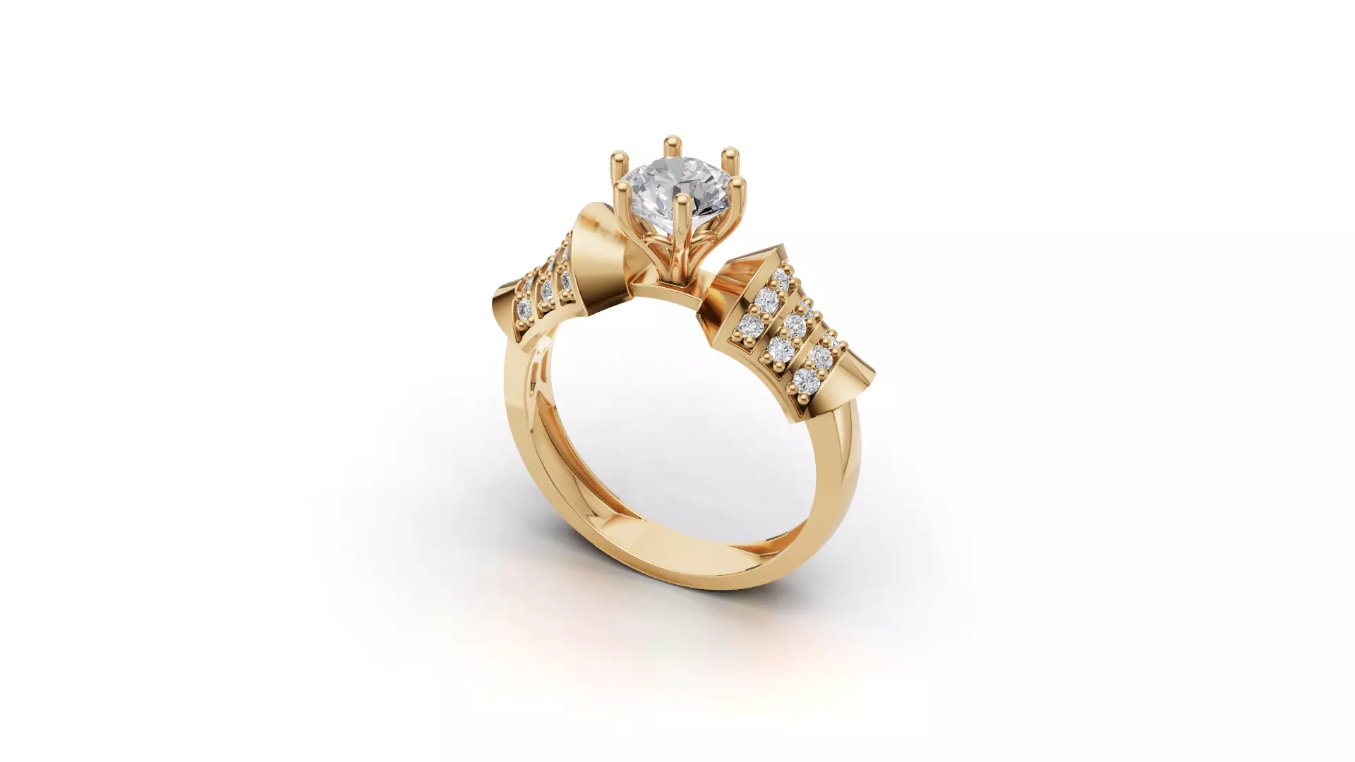 Solitaire Ring 05 3D print model_0