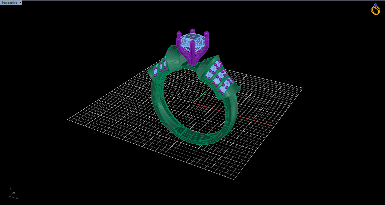Solitaire Ring 05 3D print model_4