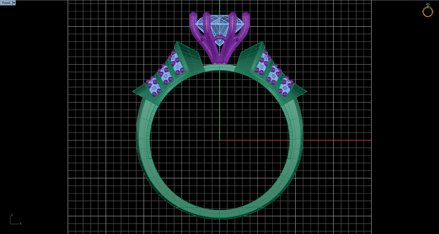 Solitaire Ring 05 3D print model_3