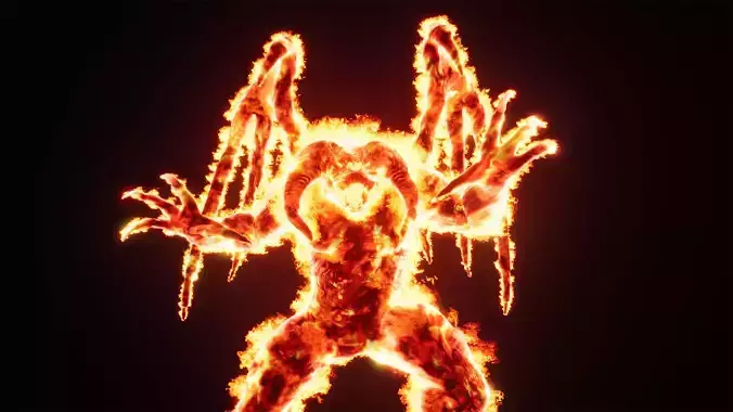 Hell demon inferno low-poly game engine ready 3D model Low-poly 3D model
