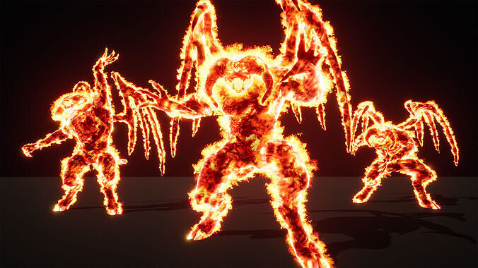 Hell demon inferno low-poly game engine ready 3D model Low-poly 3D model