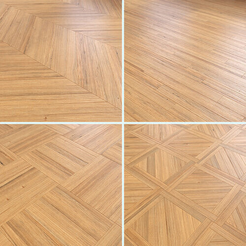 Parquet - Laminate - Wooden floor 4 in 1 Low-poly 3D model