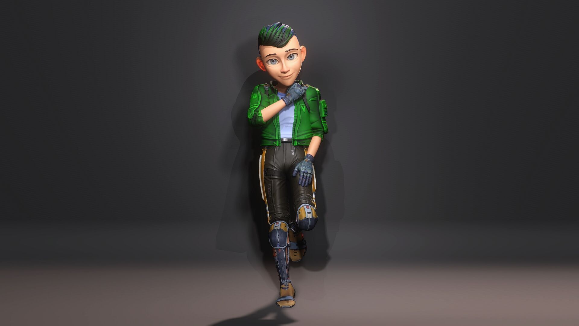 Gaming boy Low-poly 3D model_3