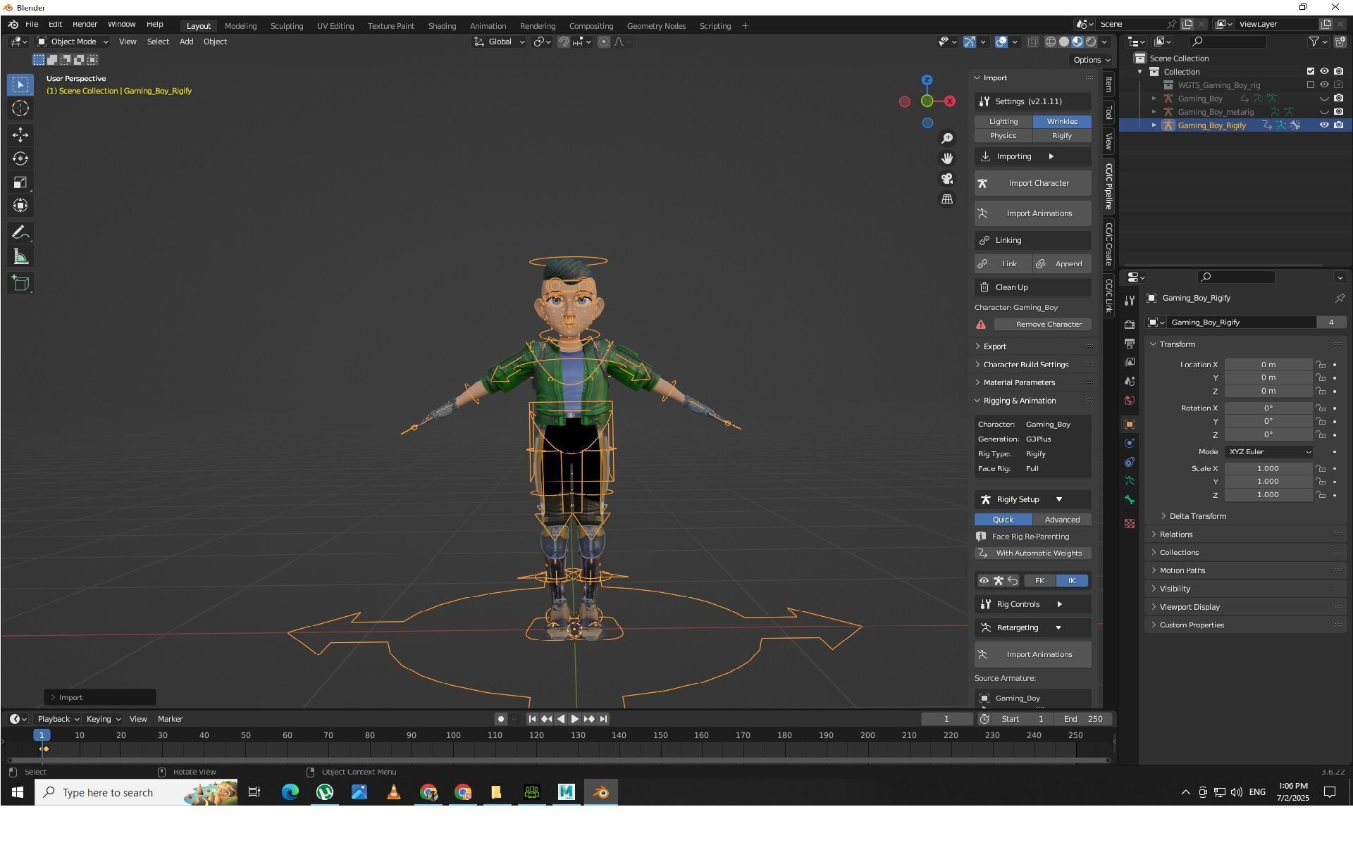 Gaming boy Low-poly 3D model_8