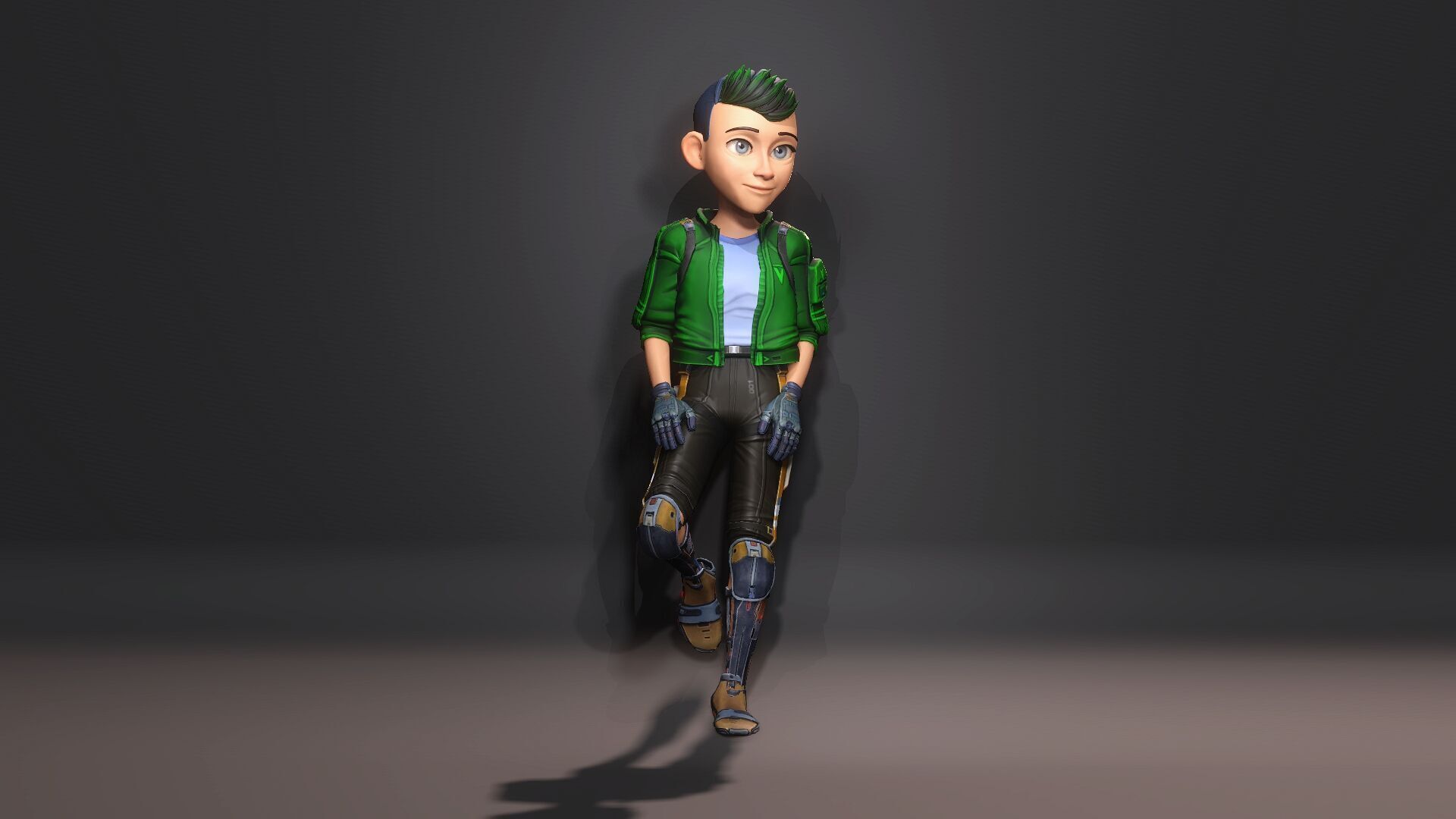 Gaming boy Low-poly 3D model_2